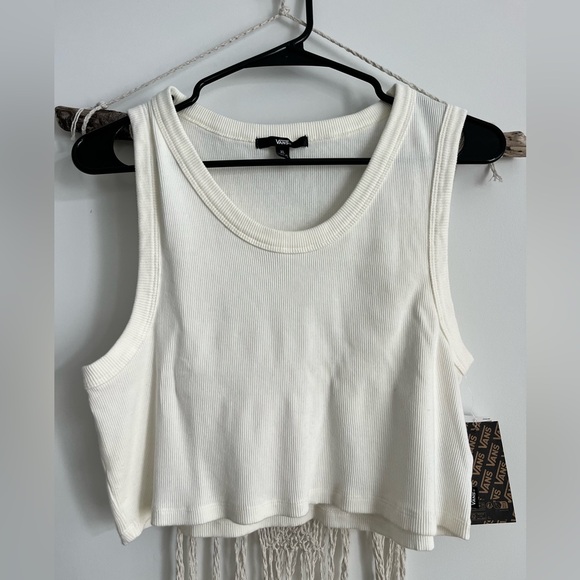 White Ribbed Tank Top - Picture 2 of 7